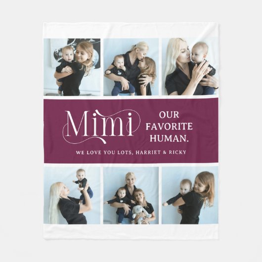 Sentimental Photo Collage Mimi Keepsake  Fleece Deken (Voorkant)