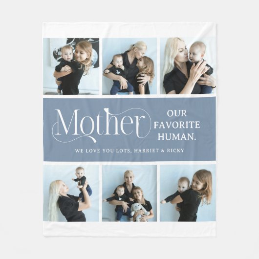 Sentimental Photo Collage Mother Keepsake  Fleece Deken (Voorkant)