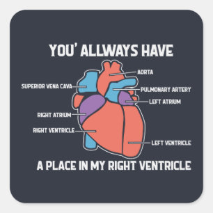 Sentimentale verklaring van het EMT Vierkante Sticker