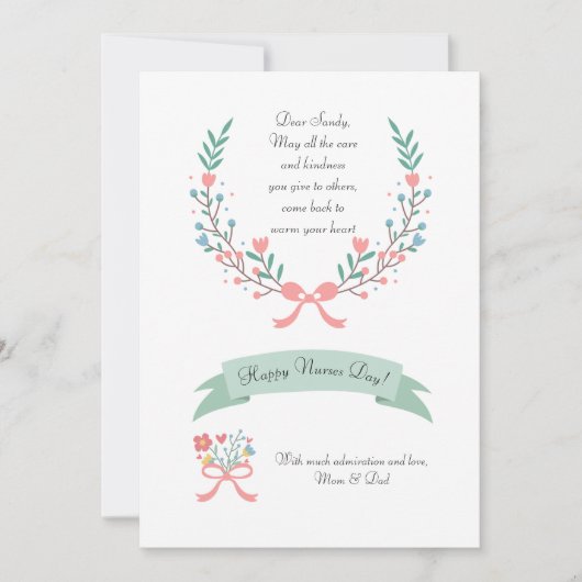 Sentimentale zurgen Dag Flat Wenskaart Feestdagenkaart (Voorkant)