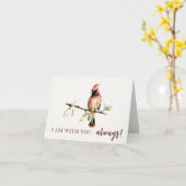 Sentimenteel ben ik altijd bij je, Red Cardinal Kaart (Gele Bloem)
