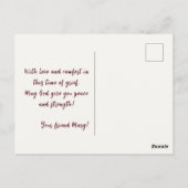 Sentimenteel ben ik altijd bij je Rode Kardinaal Briefkaart (Achterkant)