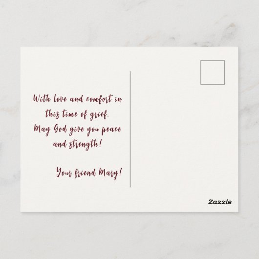 Sentimenteel ben ik altijd bij je Rode Kardinaal Briefkaart (Achterkant)