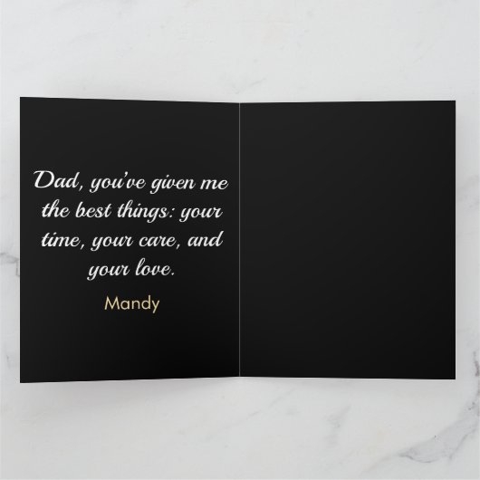 Sentimenteel Beste Papa Custom Foto Vaderdag Kaart (Binnen)