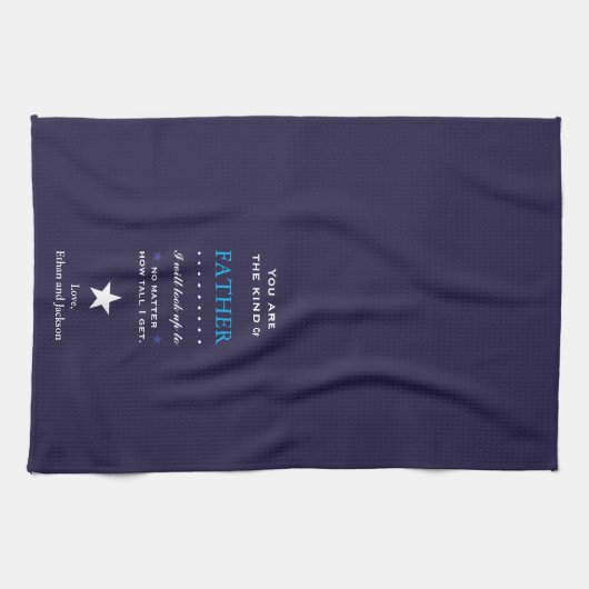 Sentimenteel cadeau voor papa theedoek (Horizontaal)