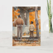 Sentimenteel en oprecht voor Vaderdag Kaart (Voorkant)