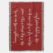 Sentimenteel kerstgedicht deken (Voorkant Verticaal)