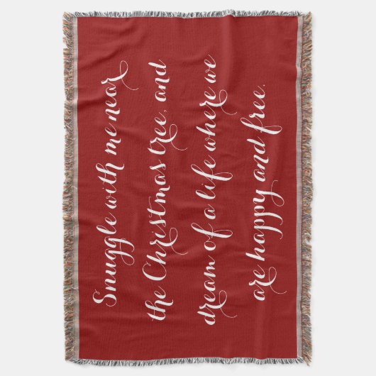 Sentimenteel kerstgedicht deken (Voorkant Verticaal)