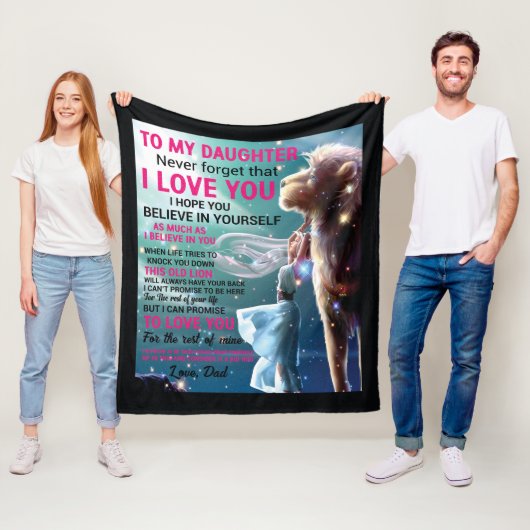 sentimenteel pa Daughter word art Fleece Deken (In situ)