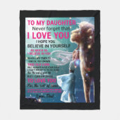 sentimenteel pa Daughter word art Fleece Deken (Voorkant)