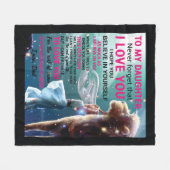 sentimenteel pa Daughter word art Fleece Deken (Voorkant (Horizontaal))