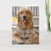 Sentimenteel Vaderdagbericht van de Hond Kaart (Voorkant)
