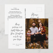 Sentimenteel, Vrolijk Kerstfeest, Familiefoto Briefkaart (Voorkant / Achterkant)