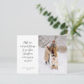 Sentimenteel, Vrolijk Kerstfeest, Familiefoto Briefkaart (Staand voorkant)