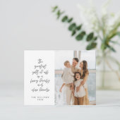 Sentimenteel, Vrolijk Kerstfeest, Familiefoto Briefkaart (Staand voorkant)