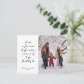 Sentimenteel, Vrolijk Kerstfeest, Familiefoto Briefkaart (Staand voorkant)