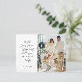 Sentimenteel, Vrolijk Kerstfeest, Familiefoto Briefkaart (Staand voorkant)