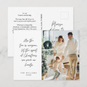 Sentimenteel, Vrolijk Kerstfeest, Familiefoto Briefkaart (Voorkant / Achterkant)