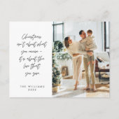 Sentimenteel, Vrolijk Kerstfeest, Familiefoto Briefkaart (Voorkant)