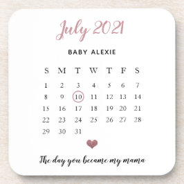 sentimentele baby aankondiging leuk hart zingertje bier onderzetter