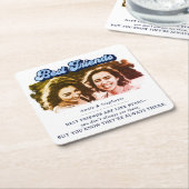 Sentimentele Best Friends Quote Foto Kartonnen Onderzetters (Schuin)