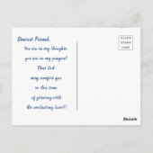 Sentimentele Blauwe Rustige Wateren Zwaan Sympathi Briefkaart (Achterkant)