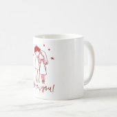 Sentimentele en liefdeslijn kunstillustraties koffiemok (Voorkant rechts)