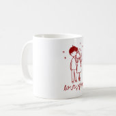 Sentimentele en liefdeslijn kunstillustraties koffiemok (Voorkant links)