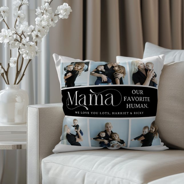 Sentimentele Fotocollage Mama Aandenken  Kussen (Creator heeft geüpload)