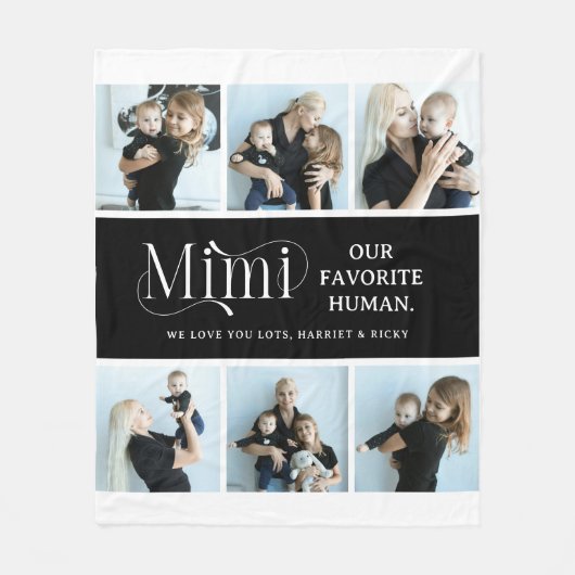 Sentimentele fotocollage Mimi aandenken  Fleece Deken (Voorkant)