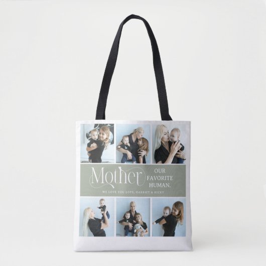 SENTIMENTELE FOTOCOLLAGE MOEDER Aandenken Tote Bag (Voorkant)