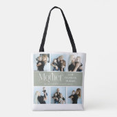 SENTIMENTELE FOTOCOLLAGE MOEDER Aandenken Tote Bag (Achterkant)
