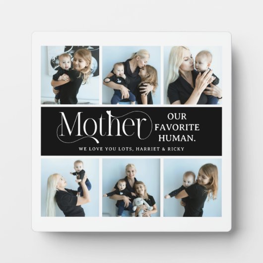 Sentimentele Fotocollage Moeder Cadeau Fotoplaat (Voorkant)