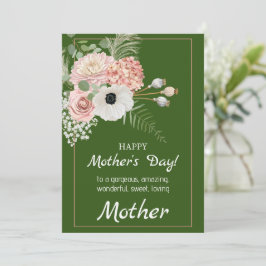 Sentimentele Landelijke Bloemen Moederdagkaart Feestdagenkaart