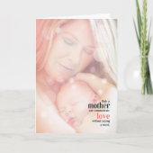 Sentimentele moeder en Baby Moederdag Feestdagen Kaart (Voorkant)