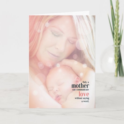 Sentimentele moeder en Baby Moederdag Feestdagen Kaart (Voorkant)