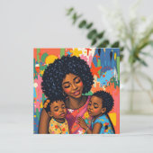 Sentimentele moeder en dochter Art Moederdag Kaart (Staand voorkant)