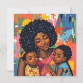 Sentimentele moeder en dochter Art Moederdag Kaart (Voorkant)