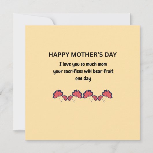 Sentimentele Moederdag Citatkaart Kaart (Voorkant)