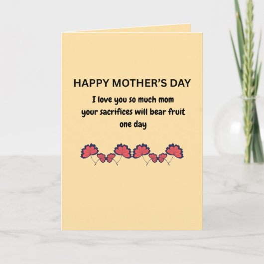 Sentimentele Moederdag Citatkaart Kaart (Voorkant)