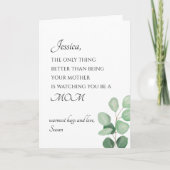 Sentimentele oprechte Moederdag Kaart aan dochter (Voorkant)