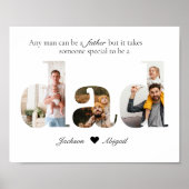 Sentimentele papa fotocollage, uniek cadeau voor p poster (Voorkant)