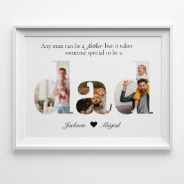 Sentimentele papa fotocollage, uniek cadeau voor p poster