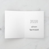 Sentimentele ruimte verjaardagskaart kaart (Binnen)