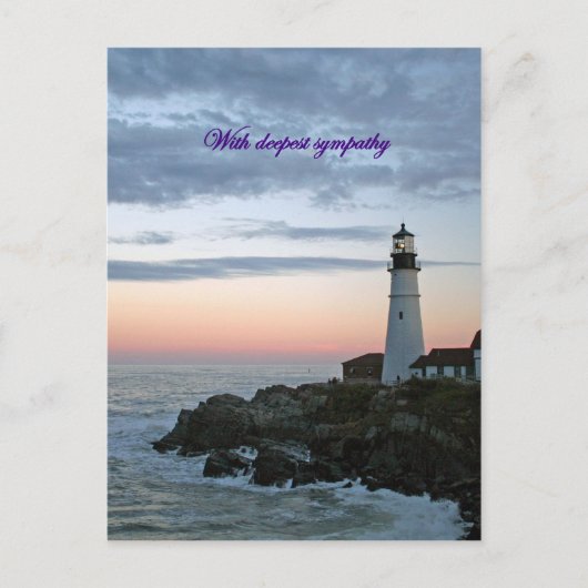 Sentinal bij zonsondergang, met diepste sympathie. briefkaart (Voorkant)