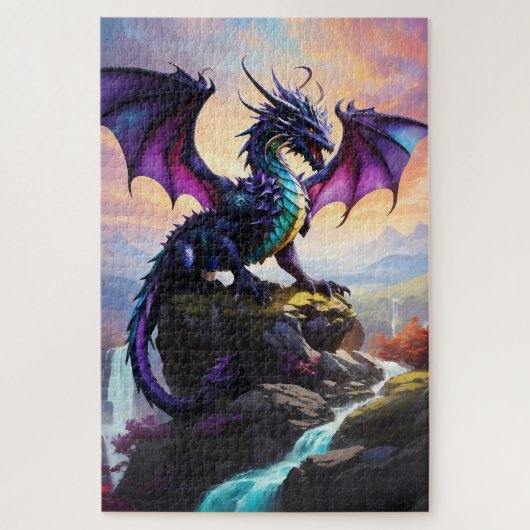 Sentinel: de waakzame draak legpuzzel (Verticaal)