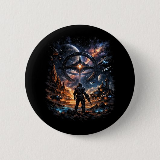 Sentinel of the Star Gate Ronde Button 5,7 Cm (Voorkant)