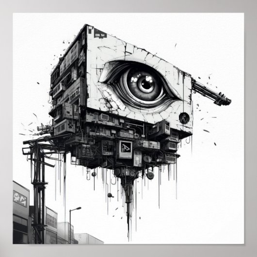 Sentinel of Tomorrow: Toekomstige bewakingscamera  Poster (Voorkant)