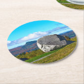 Sentinel Rock, Lake Willoughby, Vermont Ronde Kartonnen Onderzetter (Gebogen)