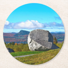 Sentinel Rock, Lake Willoughby, Vermont Ronde Kartonnen Onderzetter